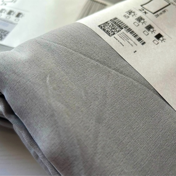 NWT 2 packs/4 panels IKEA Light Gray window curtains 57”x 98”L